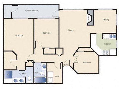 Keelers Corner Apartments Dogwood A Floor Plan Keelers Corner Apartments Dogwood A Floor Plan